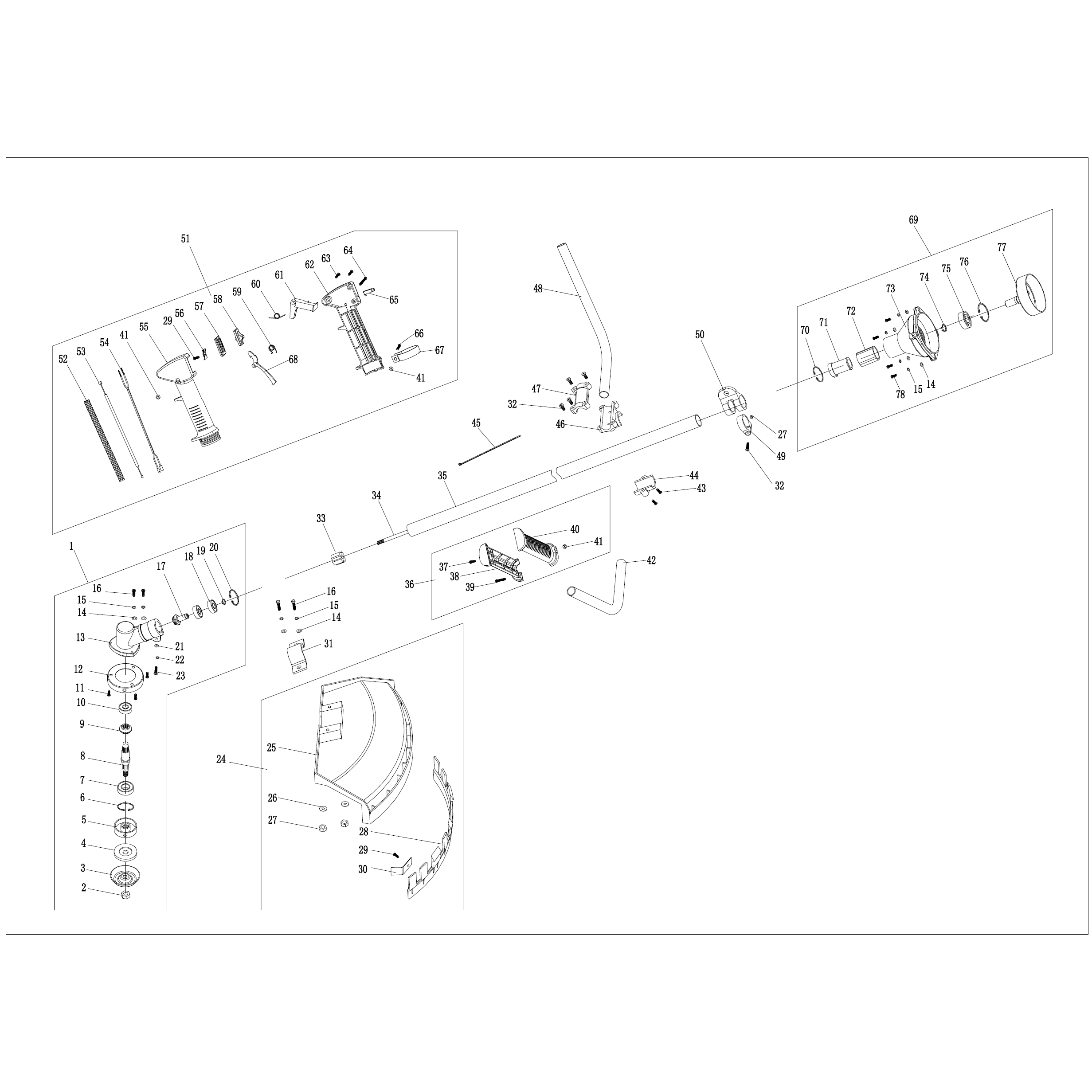 Триммер бензиновый BT-2500
