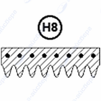 Ремень 1243 H8 Mael  Whirlpool 481935818143 1.11.010.03
